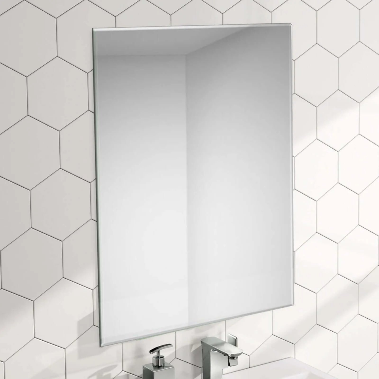 Horizon Rectangular frameless mirror beveled edge (400 x 600mm)