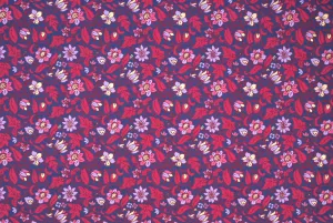 Indian Print Floral Berry & Lilac on Purple