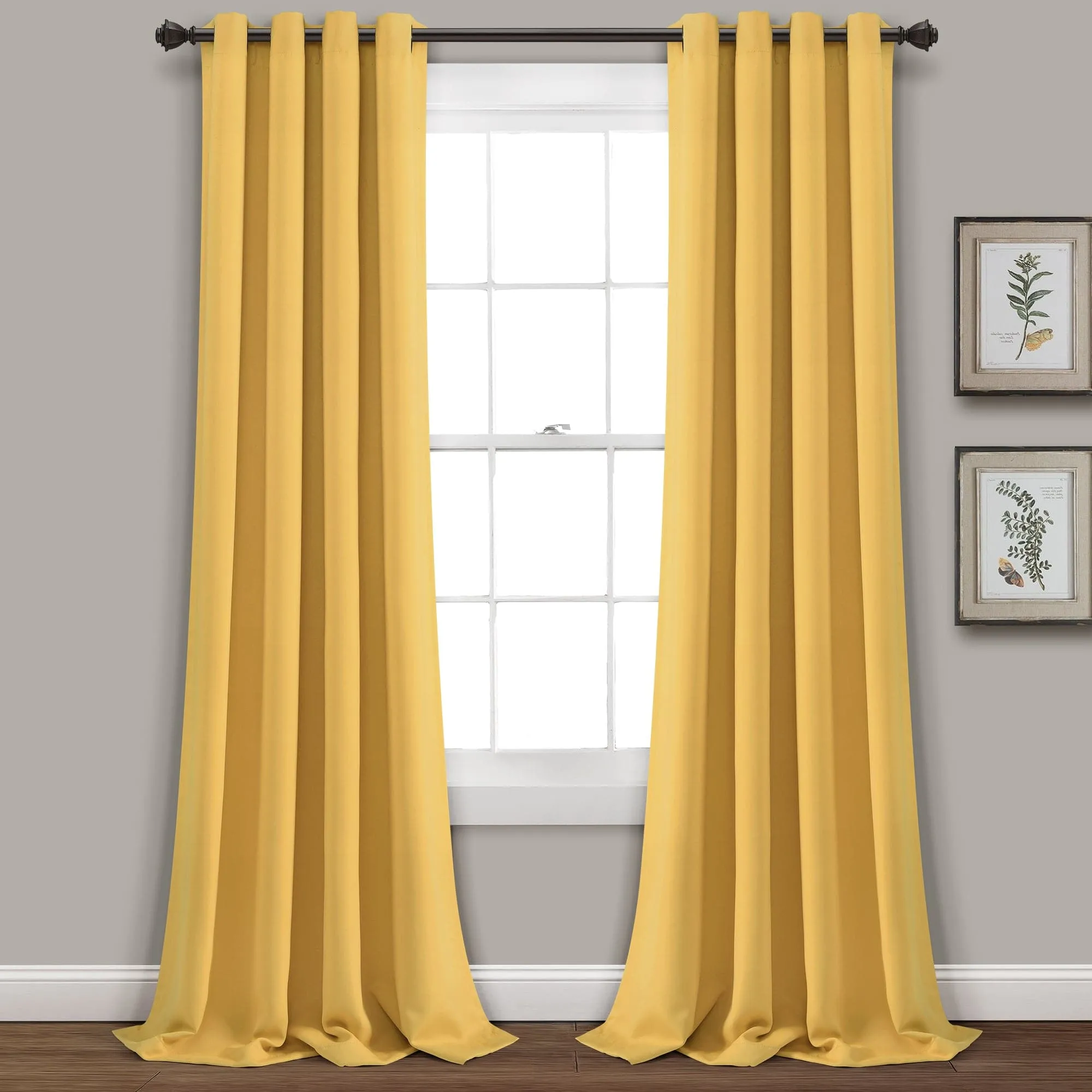 Insulated Grommet Blackout Window Curtain Panel Set