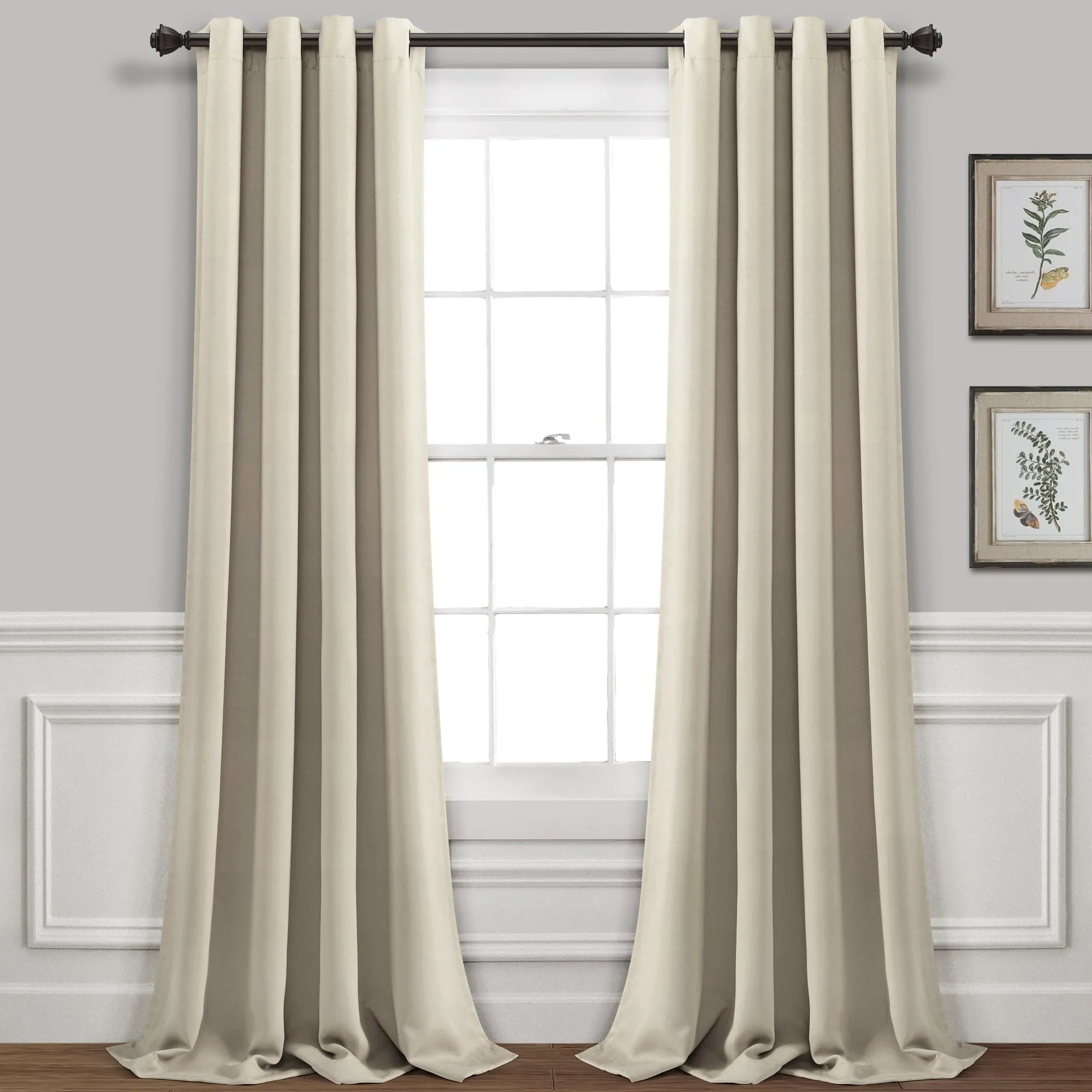 Insulated Grommet Blackout Window Curtain Panel Set