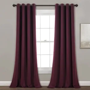 Insulated Grommet Blackout Window Curtain Panel Set