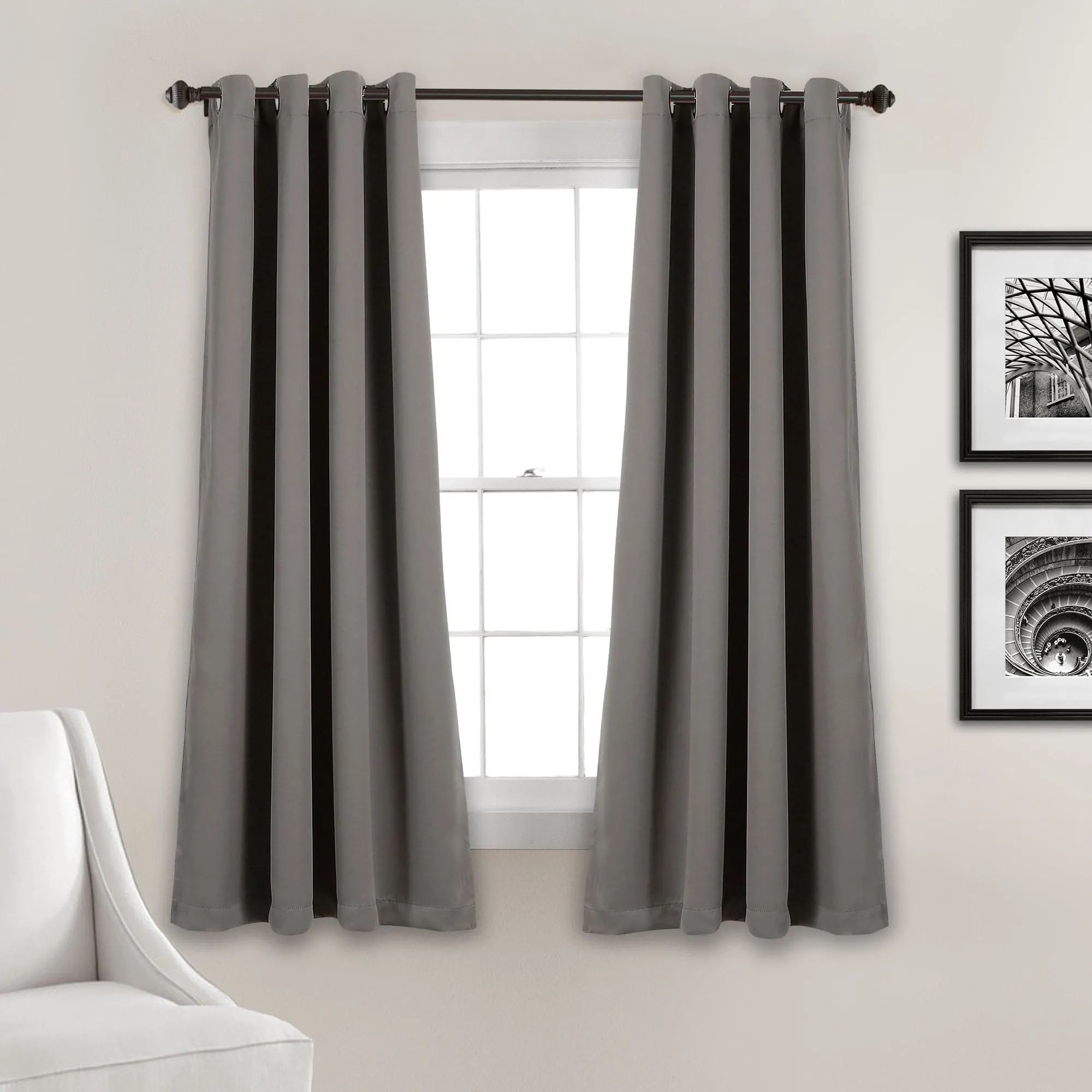 Insulated Grommet Blackout Window Curtain Panel Set