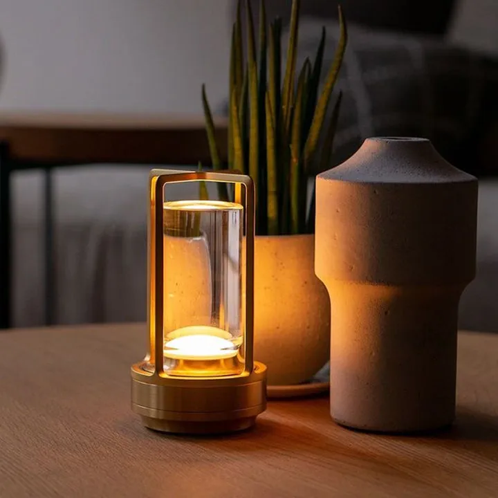 Japanese Ambient Lantern - Cordless Crystal Table Lamp