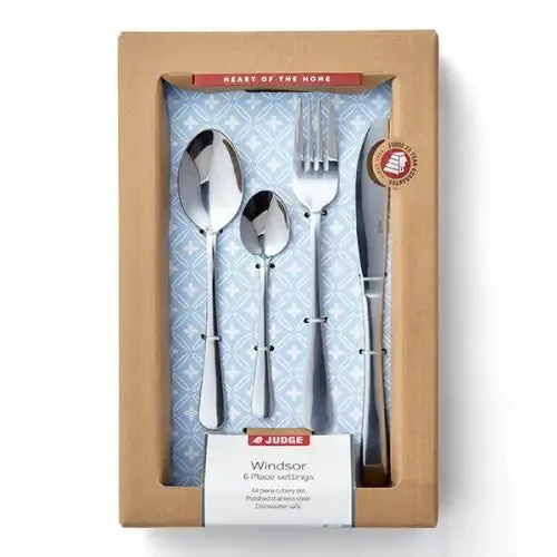 Judge 44 Piece Gift Box Cutlery Set - Silver