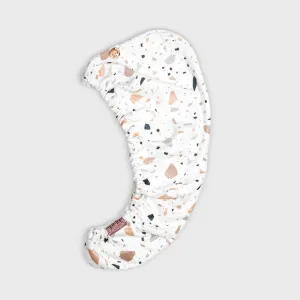 Kitsch Quick Dry Hair Towel - White Terrazzo