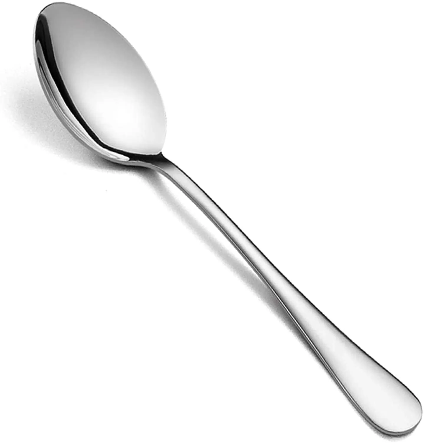 Kuber Industries 12 Pieces Stainless Steel Dinner Spoons, Extra-Fine Mercury Dessert Spoon for Home, Kitchen or Restaurant (Silver)-KUBMART15671