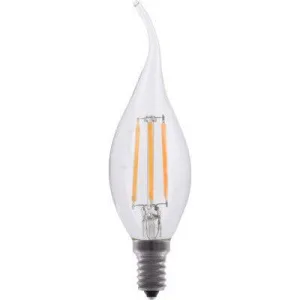 LED Filament BA11 320 Deg, 4W-400lm, Dimmable, 2700K, E12, 120VAC Clear