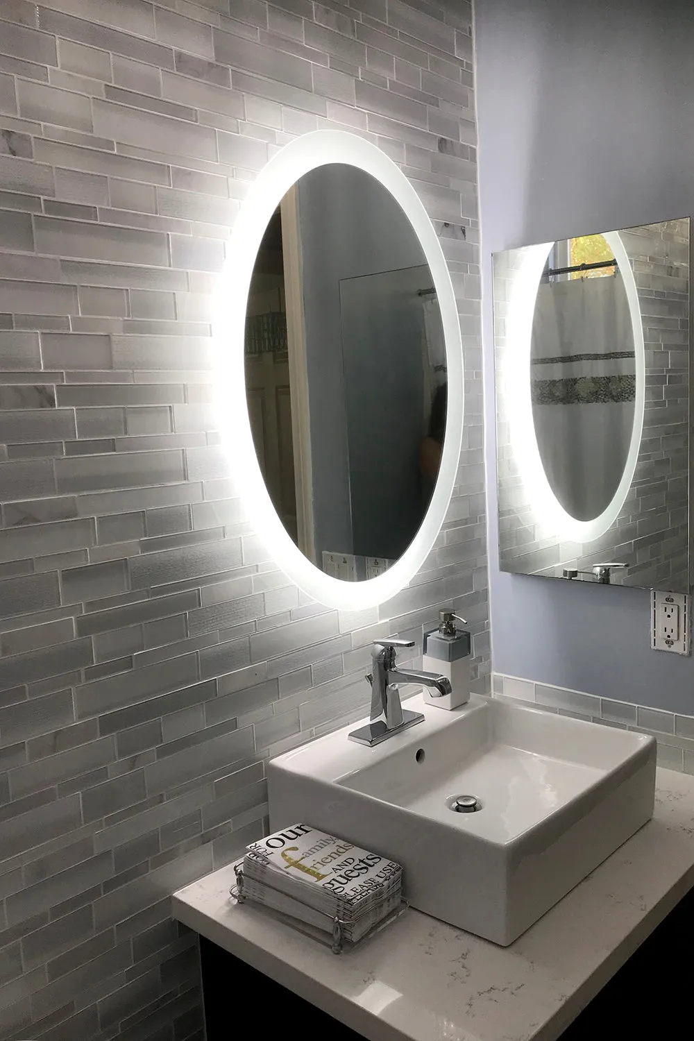 LED Mirror (Side-Lighted Oval) 30" x 36"