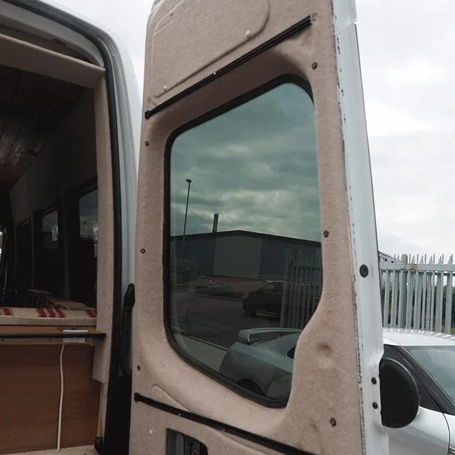 MAN TGE / New Crafter Premium 1 x Barndoor Window Curtains Campervan Conversion Blackout Van-X