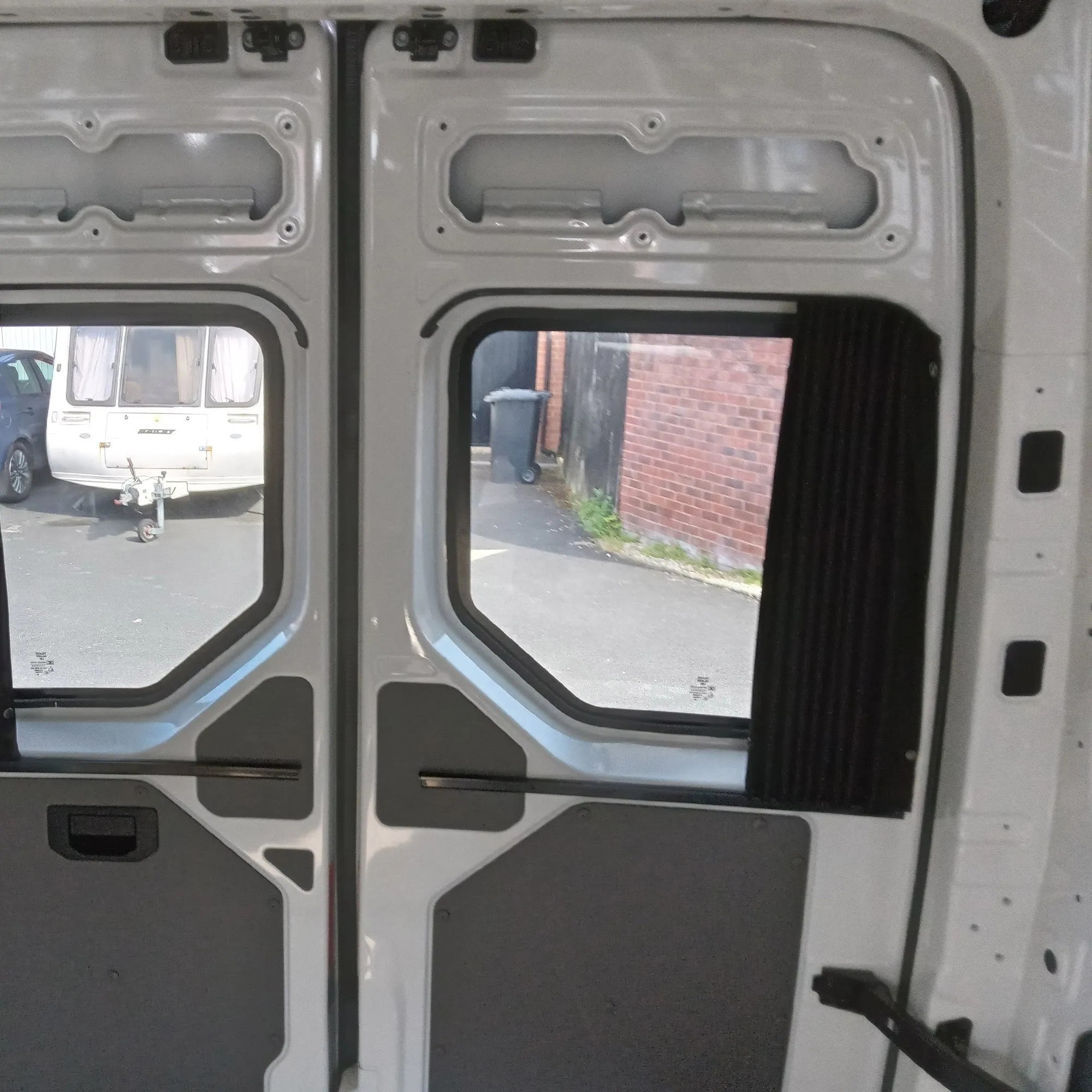 MAN TGE / New Crafter Premium 1 x Barndoor Window Curtains Campervan Conversion Blackout Van-X