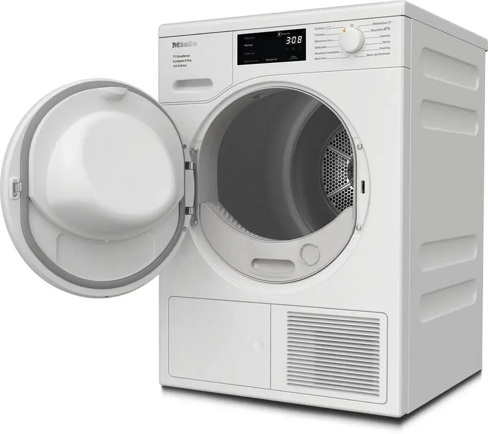 Miele TEC665WP 8kg Heat Pump Tumble Dryer, Lotus White