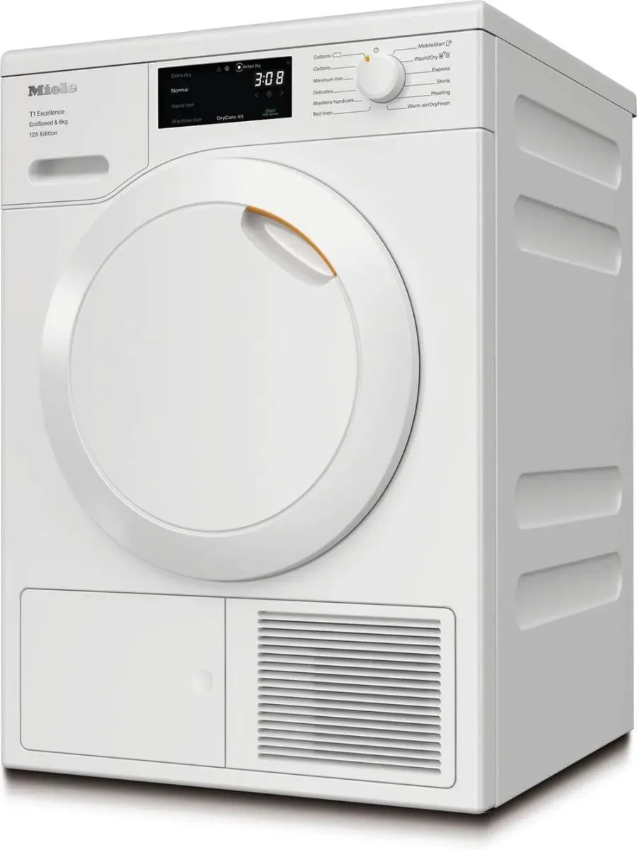 Miele TEC665WP 8kg Heat Pump Tumble Dryer, Lotus White