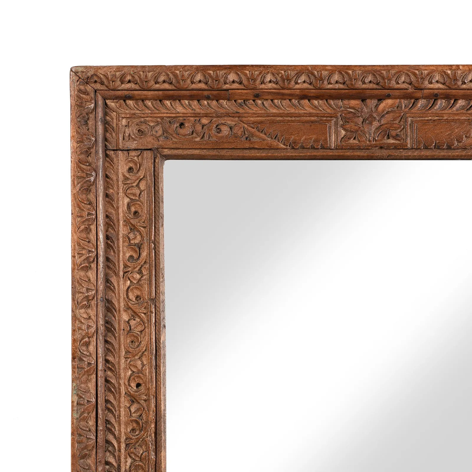 Mirror Made From An Old Shekhawati Window - 19thC (62 x 102cm)