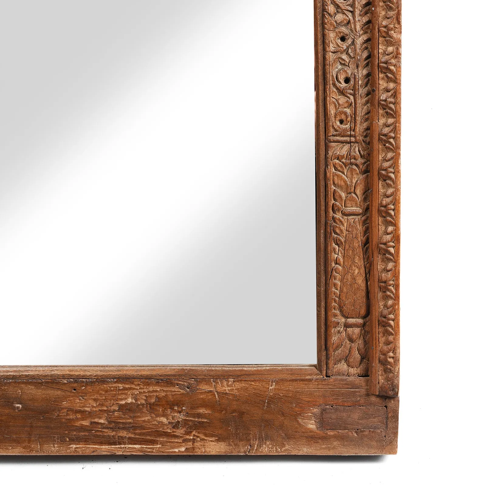 Mirror Made From An Old Shekhawati Window - 19thC (62 x 102cm)