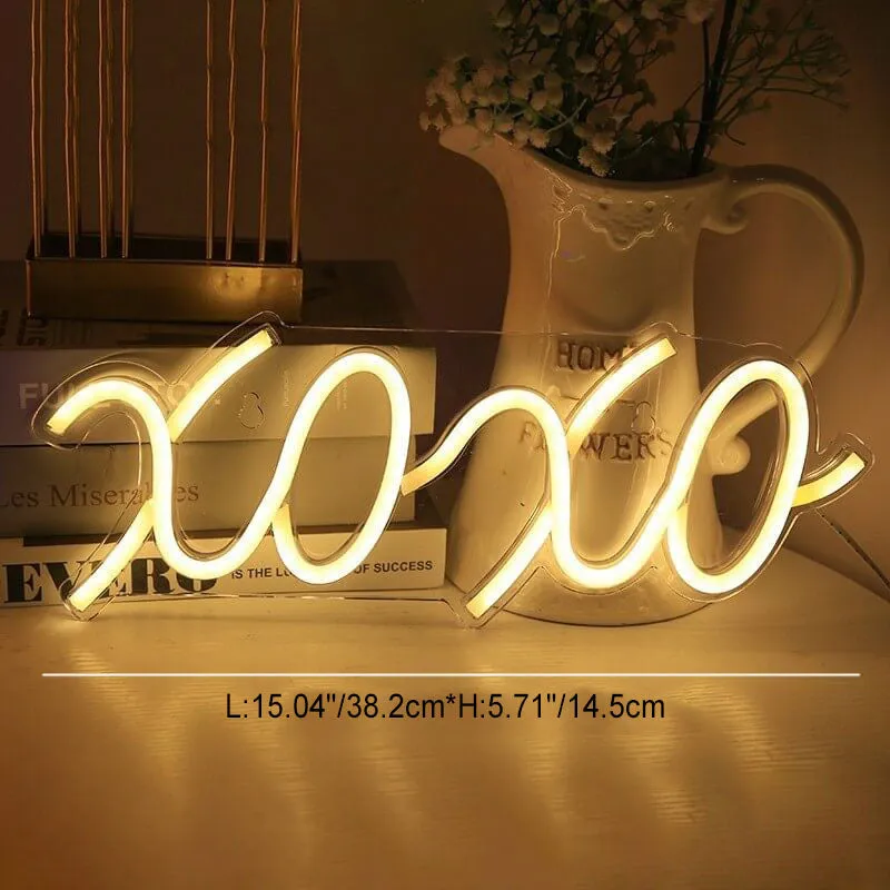 Modern Creative Letters Colorful USB Transparent Back Panel LED Neon Ambient Light