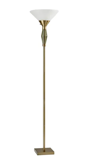 Murphy 2-Light Torchiere in Antique Brass