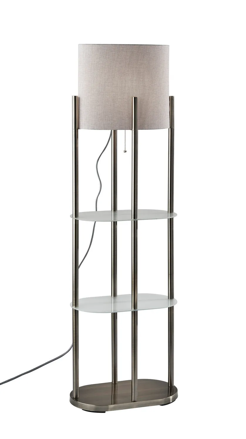 Norman Floor Lamp in Brushed Steel