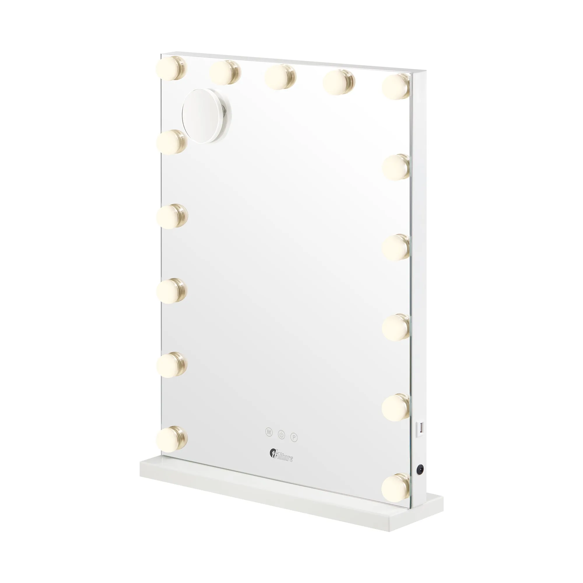 Oikiture LED Makeup Mirror Bluetooth Hollywood 61x43cm Vanity Wall Mirrors