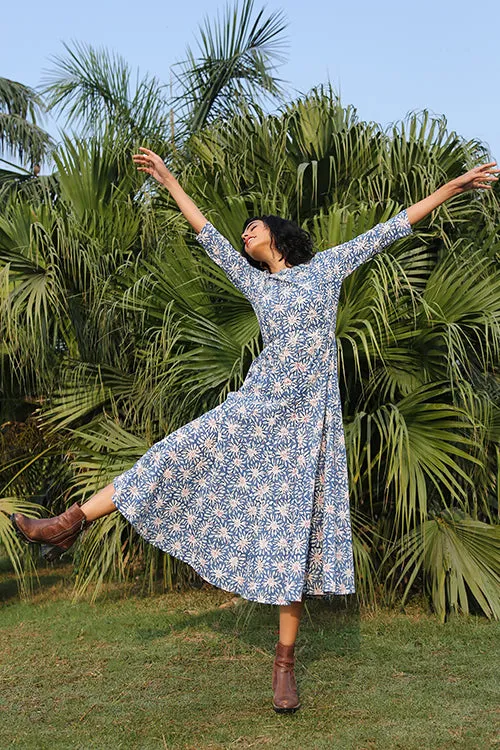 Okhai 'Selena' Hand Block Printed Cotton Dress