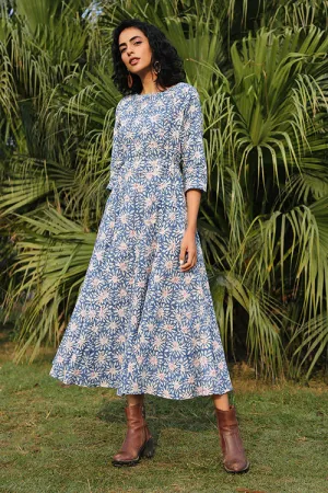 Okhai 'Selena' Hand Block Printed Cotton Dress