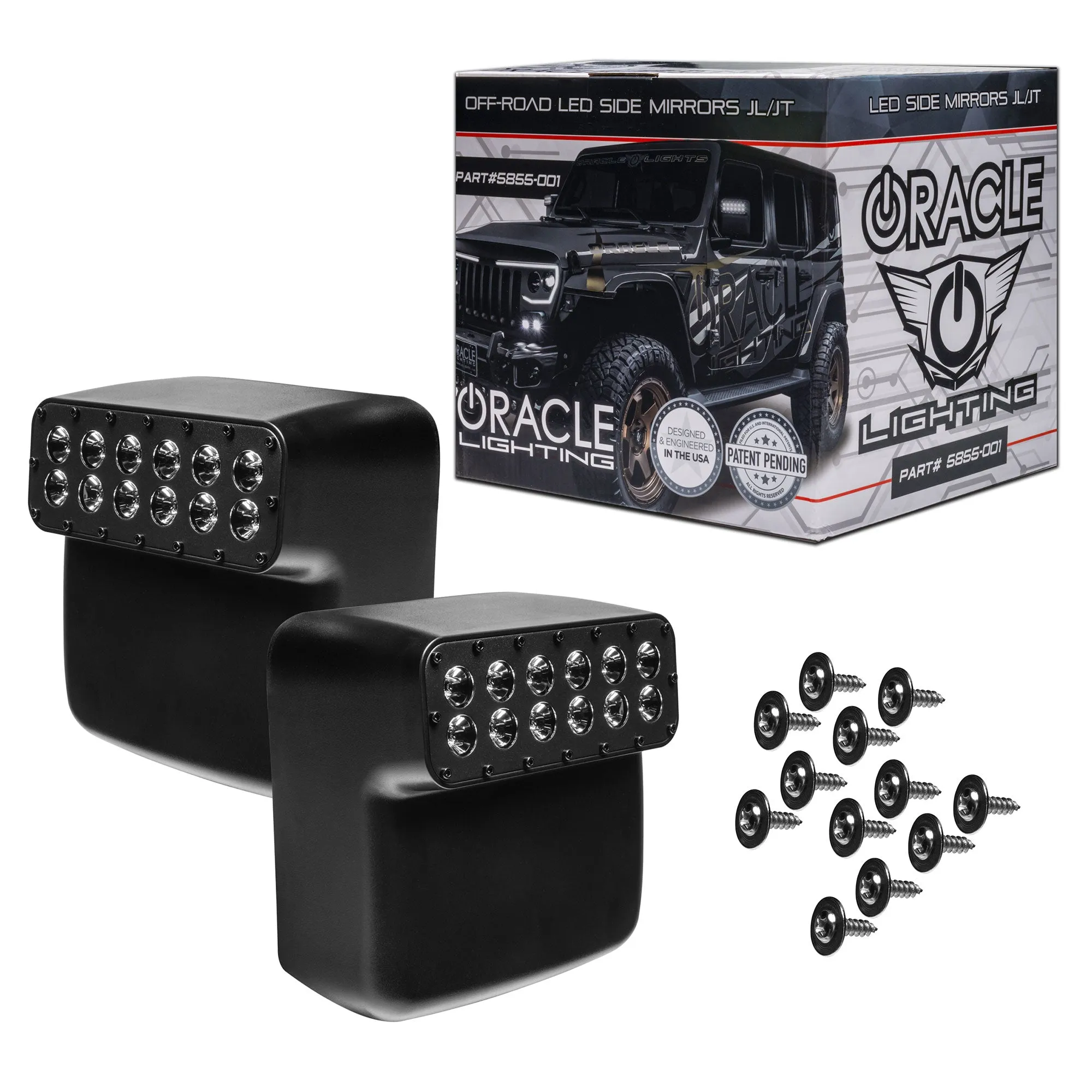 ORACLE Lighting LED Off-Road Side Mirrors for Jeep Wrangler JL / Gladiator JT