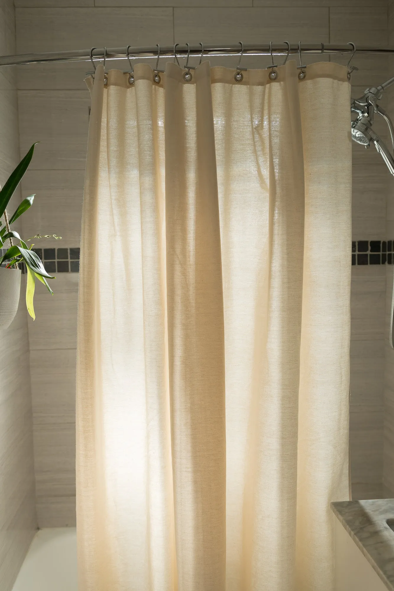 Organic Cotton Shower Curtain – Bath, Tub   Stall Sizes