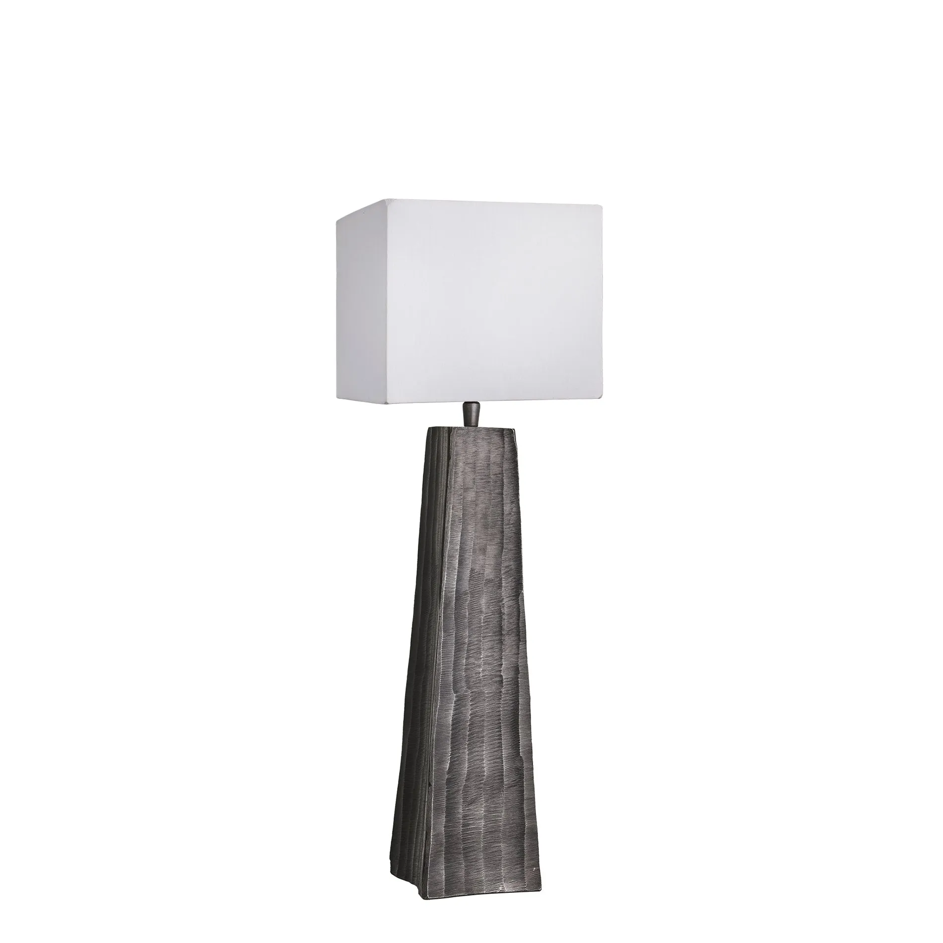 Ornate Obelisk Table Lamp - Pewter