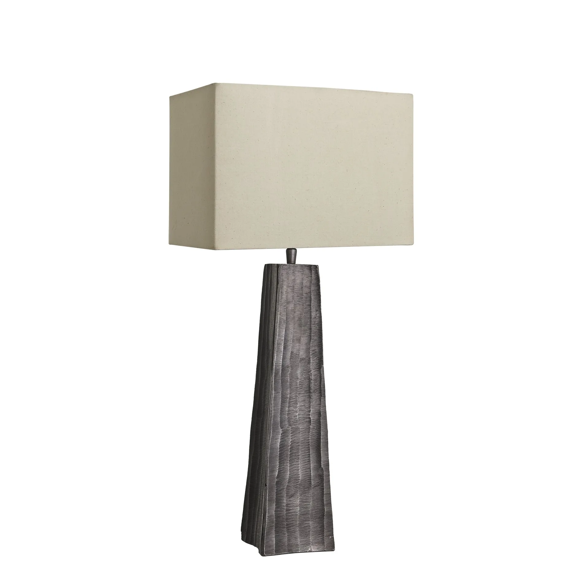 Ornate Obelisk Table Lamp - Pewter