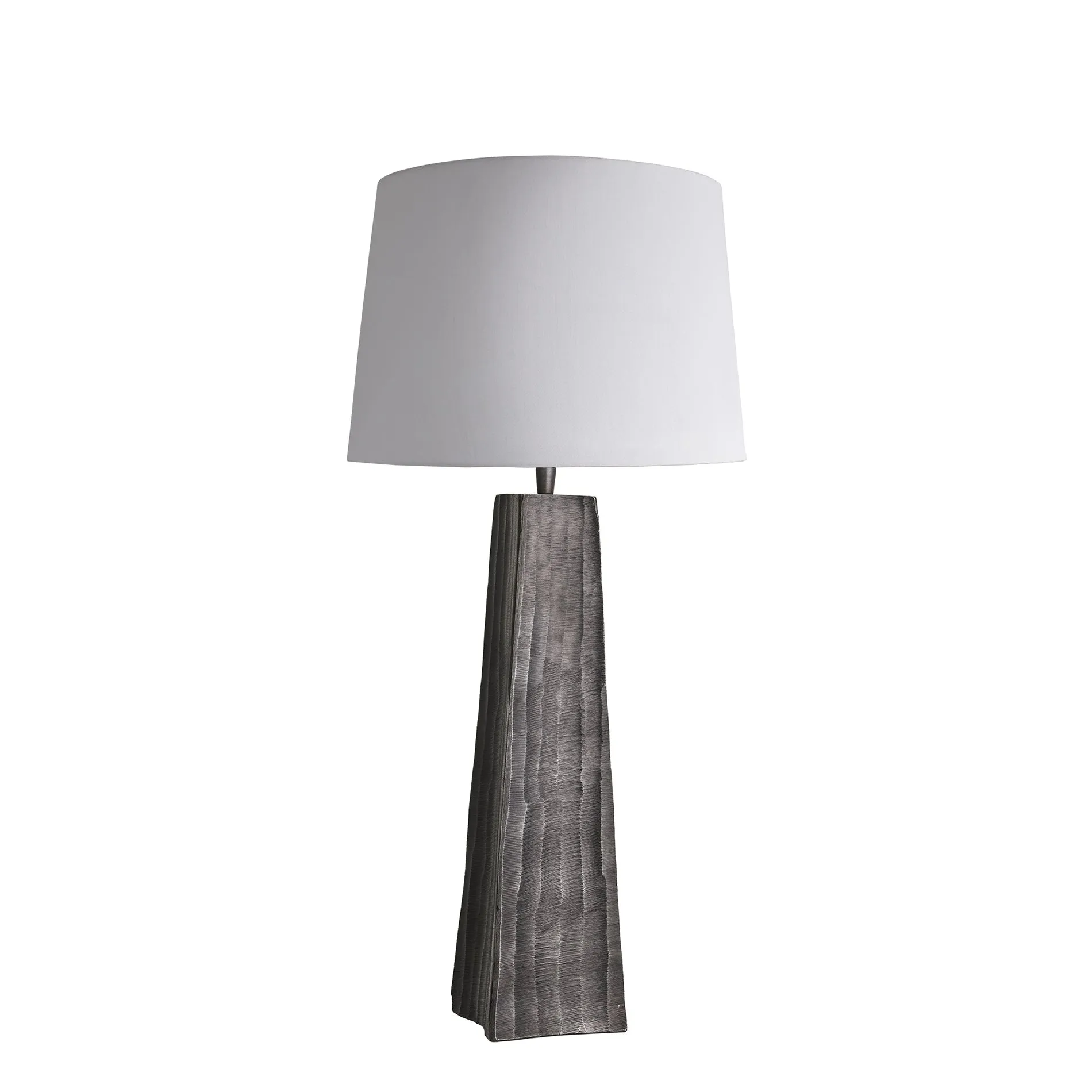 Ornate Obelisk Table Lamp - Pewter