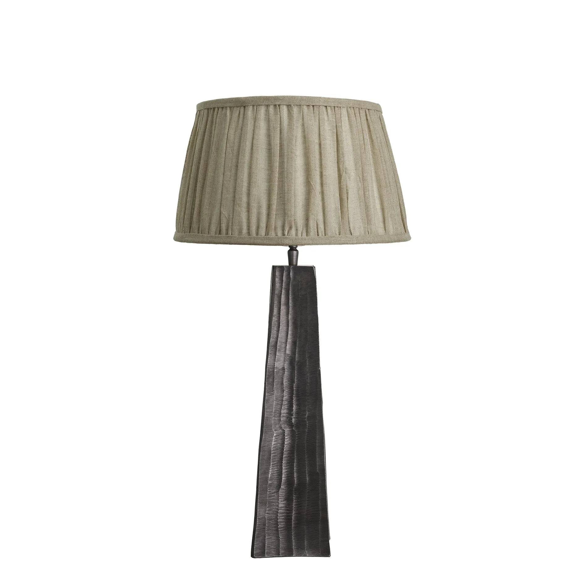 Ornate Obelisk Table Lamp - Pewter