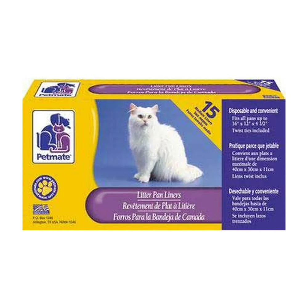 Petmate Litter Pan Liners Medium 15ct