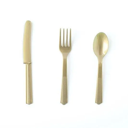 Plastic Cutlery: Gold (18 piece set)