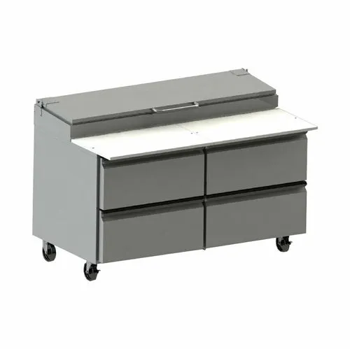 SILVER KING SKPZ60-EDUS10 Pizza Prep Table 60 in with Refrigerated Pan Rail