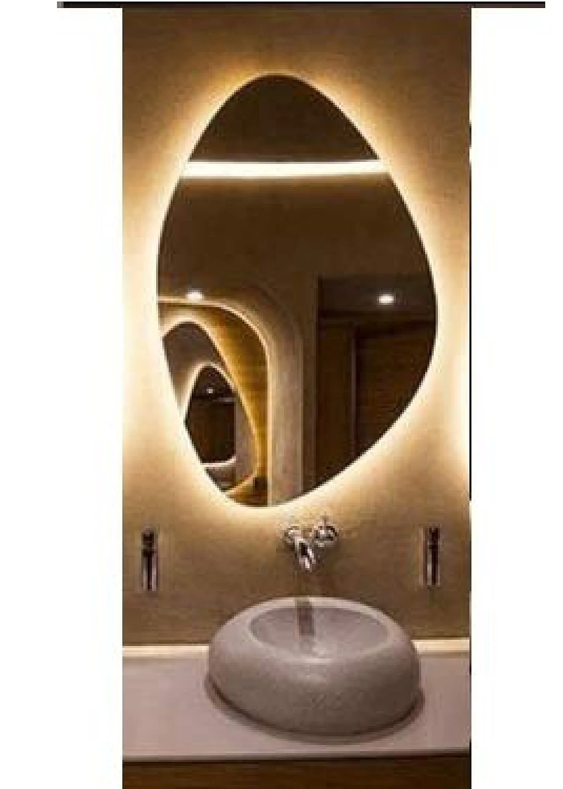 SmileSellers Led Mirror Beautiful Modern Glass Mirror Lights with Imported Touch Sensor Led Home Mirror, Backlit Led Mirror(30x21 Inch)