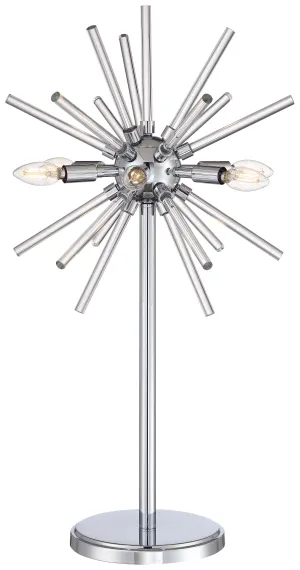 Spiked LED Table Lamp in Chrome