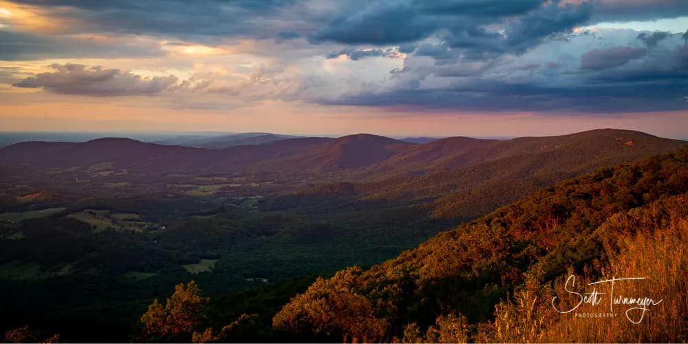 Sunset at Hogback Fine Art Photography Curved Metal Print