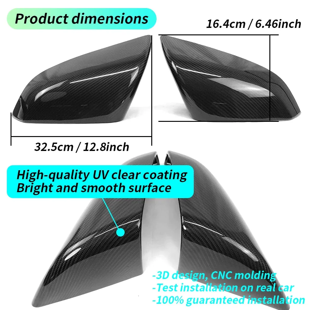 Tesla Model X  Carbon Fiber Side Mirror Overlay Cover