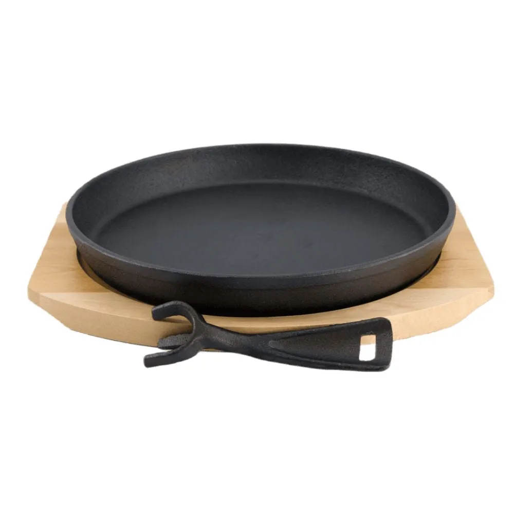 The Bastard Cast Iron Sizzling Plate & Holder