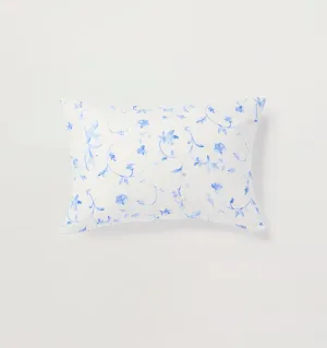 The Perry Lumbar Throw Pillow - Blue Botanical