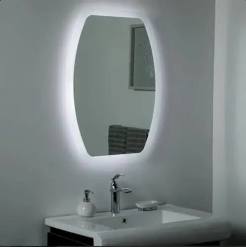 TINITALO Bathroom LED Mirror Home Mirror Wall Mirror with Touch Sensor, 3 Light Effects, Glass, Rectangular LED-72 (18 x 42 Inch)