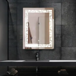 TINITALO Rectangular LED Mirror for Bathroom with Back Light, Touch Sensor, and 3 Light Effects (LED-TIN-1, 18 x 48 Inch)