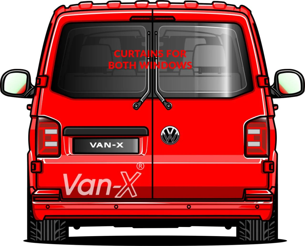 Vauxhall Vivaro Premium Window Curtains - Black/Burgundy - CREATE YOUR OWN BUNDLE! Van-X