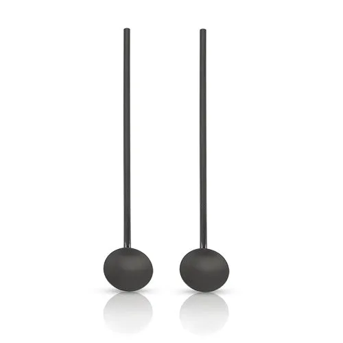 Warren: Gunmetal Black Julep Spoon Straws (VISKI)