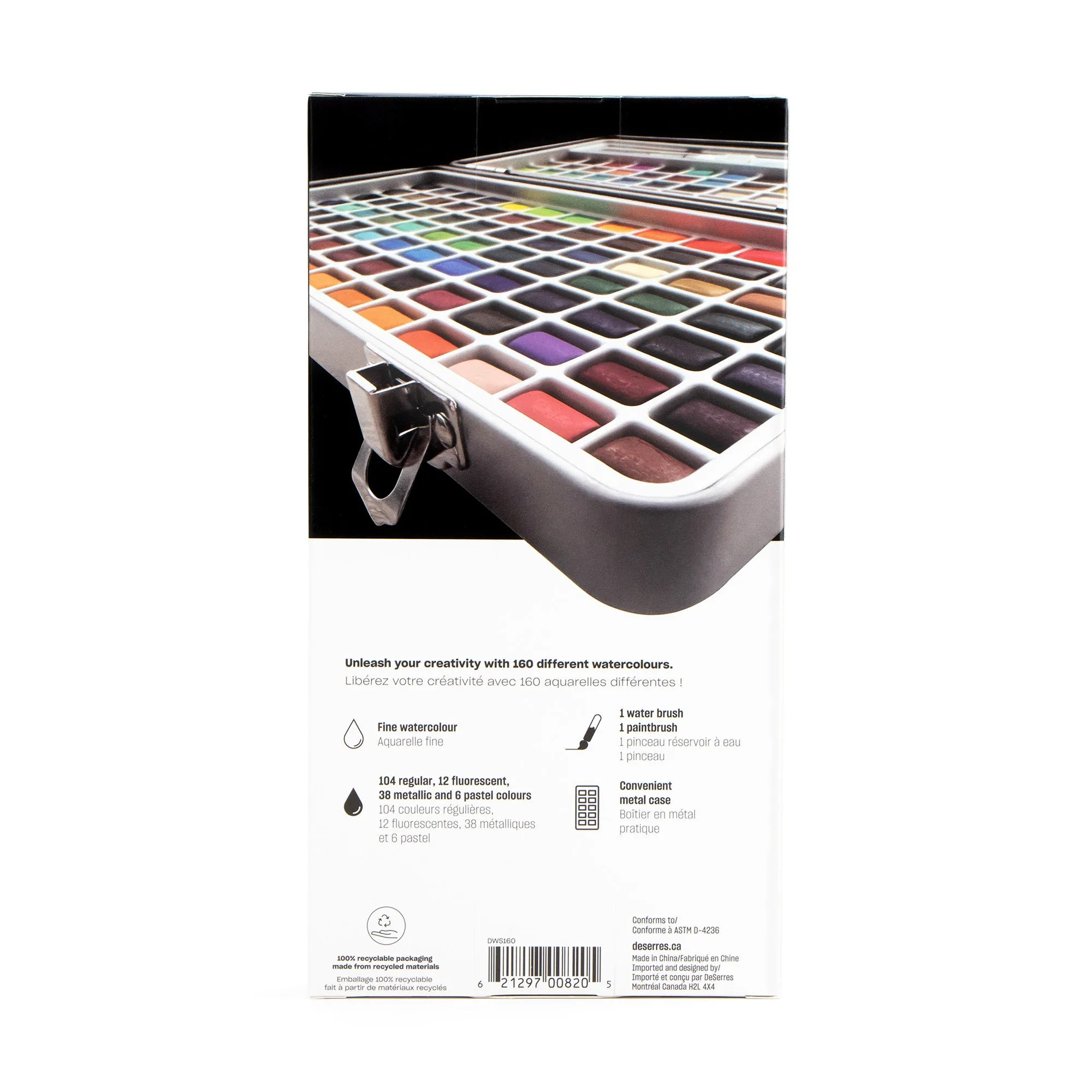 Watercolour Kit - 160 Half Pans