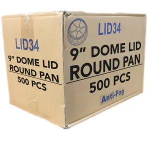 *WHOLESALE* 9" Dome Lids for Disposable Aluminum Round Pan | 500 ct/case