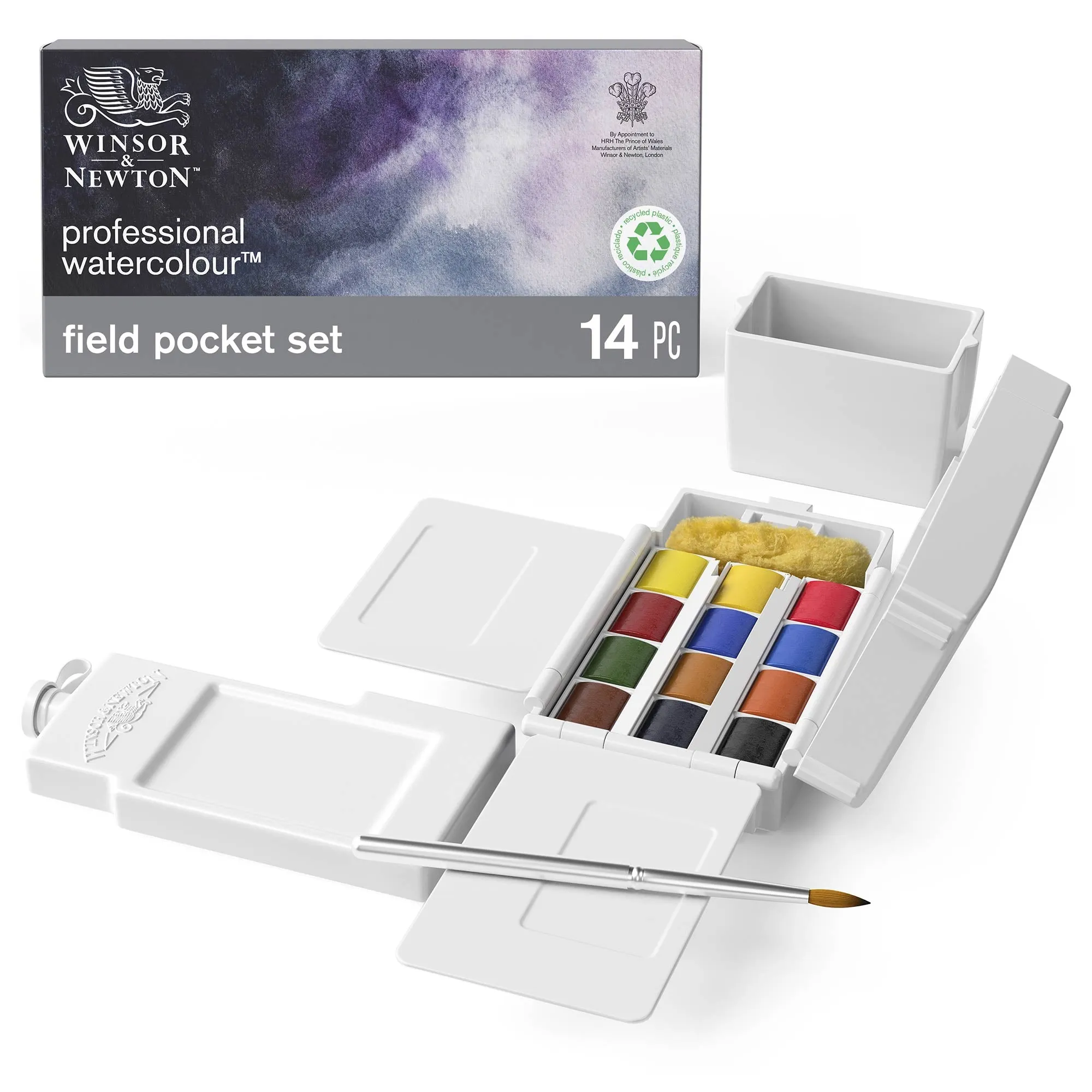 Winsor & Newton Artists' Watercolour Field Pocket Box - 14pcs