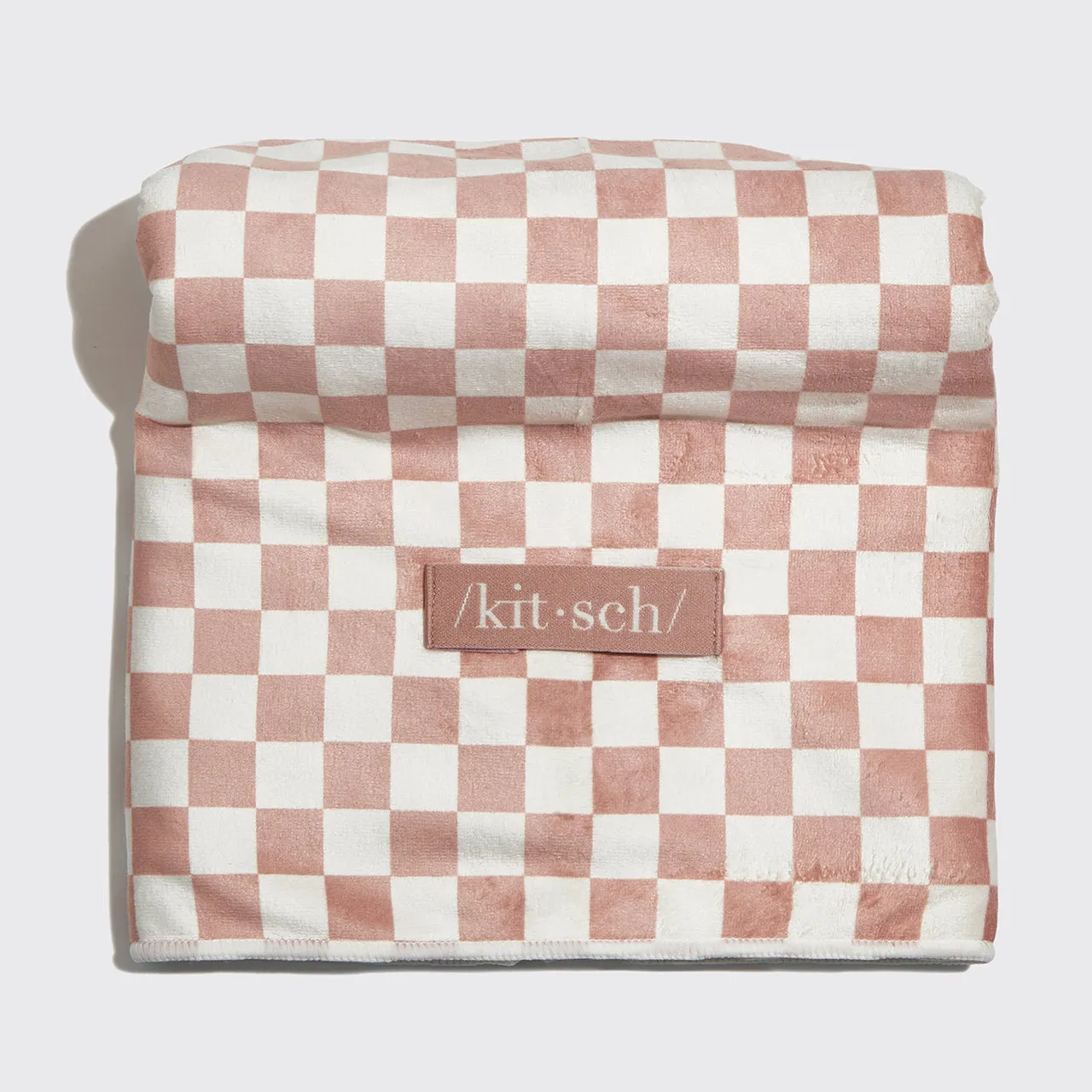 XL Quick-Dry Hair Towel Wrap - Checker